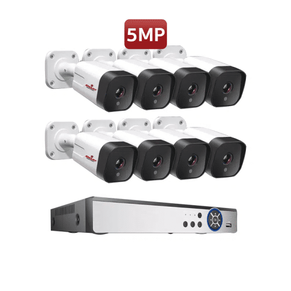 ชุดกล้องวงจรปิด Smart POE Full Function 5 mp 8 ตัว